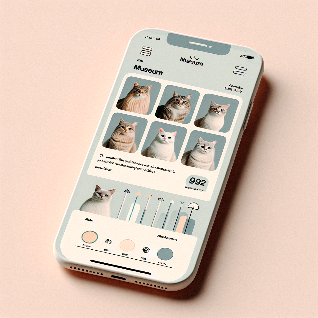 A screenshot of the Cat Museum app interface